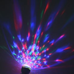 LED钻石款旋转魔球灯泡 七彩旋转彩色灯泡 家庭酒吧闪光激光舞台灯泡