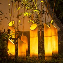 LED户外防水发光竹子灯草坪灯 太阳能款市电款有售